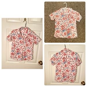 Rabbit Women’s Short Sleeve Heart Blouse Small